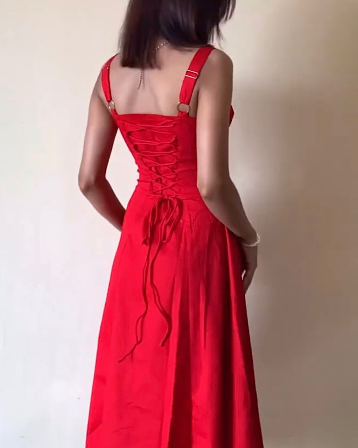 Sabrina Red Rose Bustier Sundress