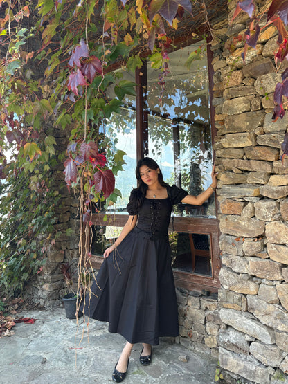 Talia Black Corset Dress