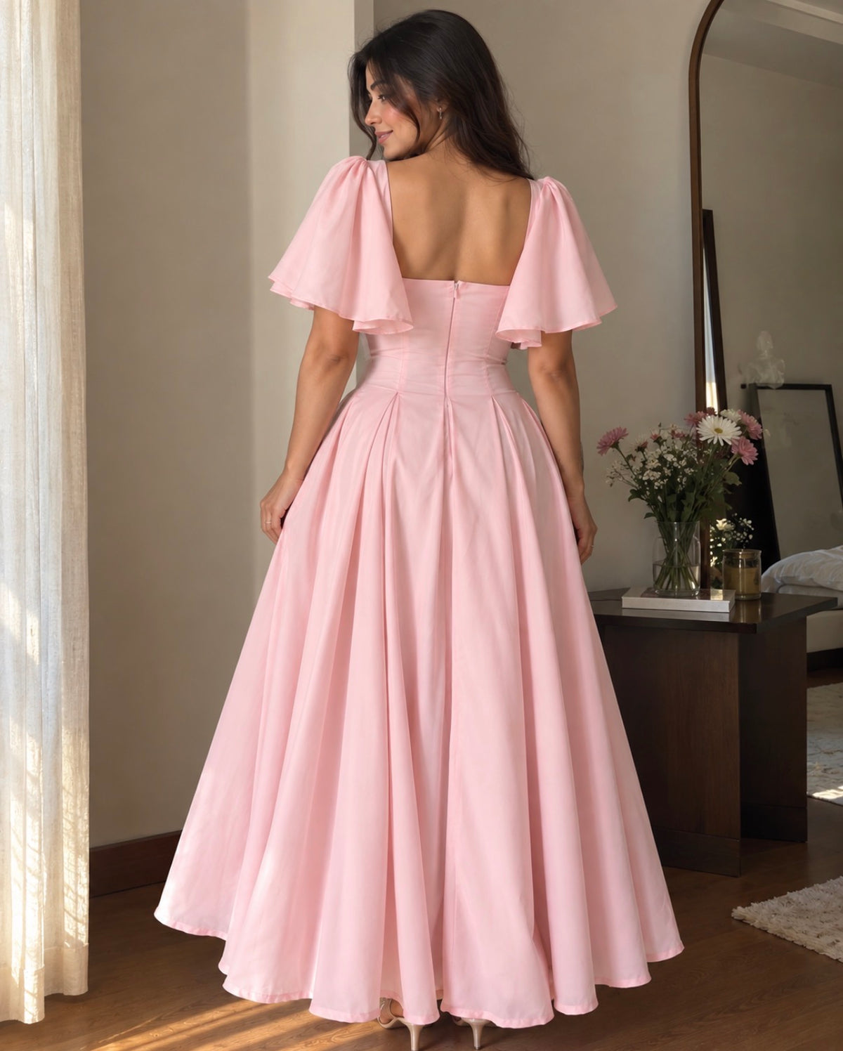 Giorgina Baby Pink Maxi Dress