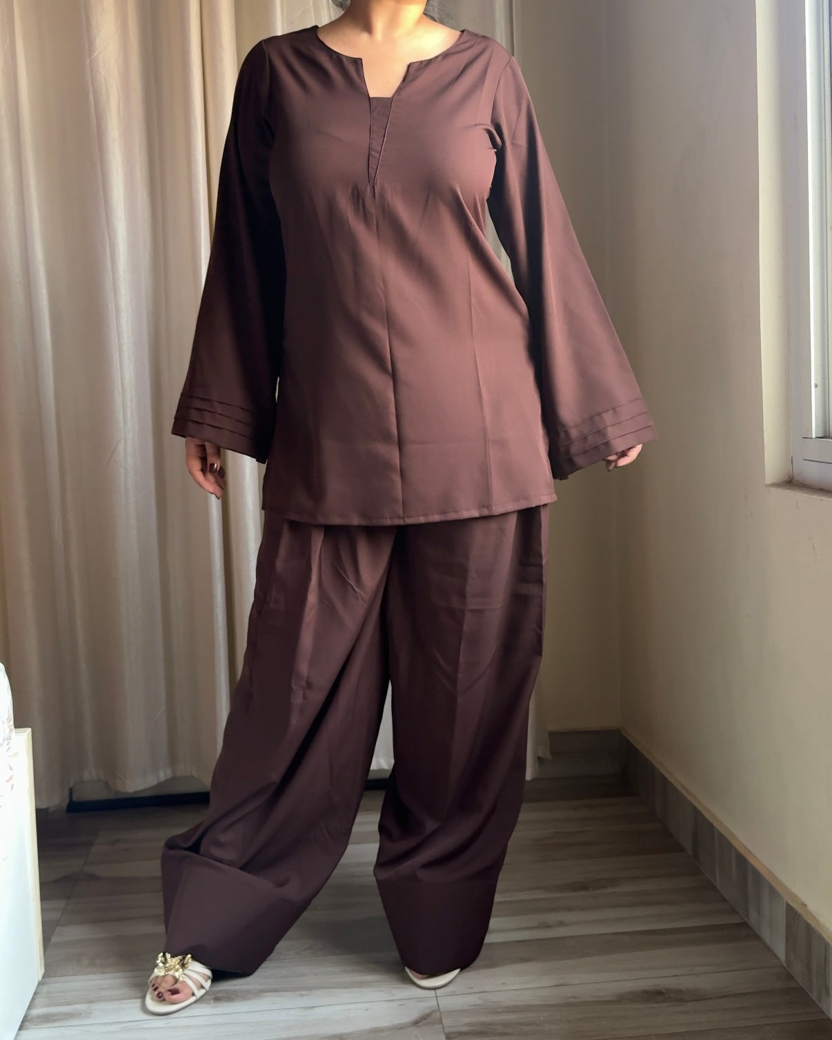 Coffee Brown Farshi Set