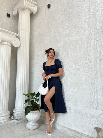 Josefina French Navy Bustier Sundress