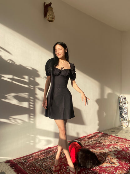Dahlia Black Corset Mini Dress