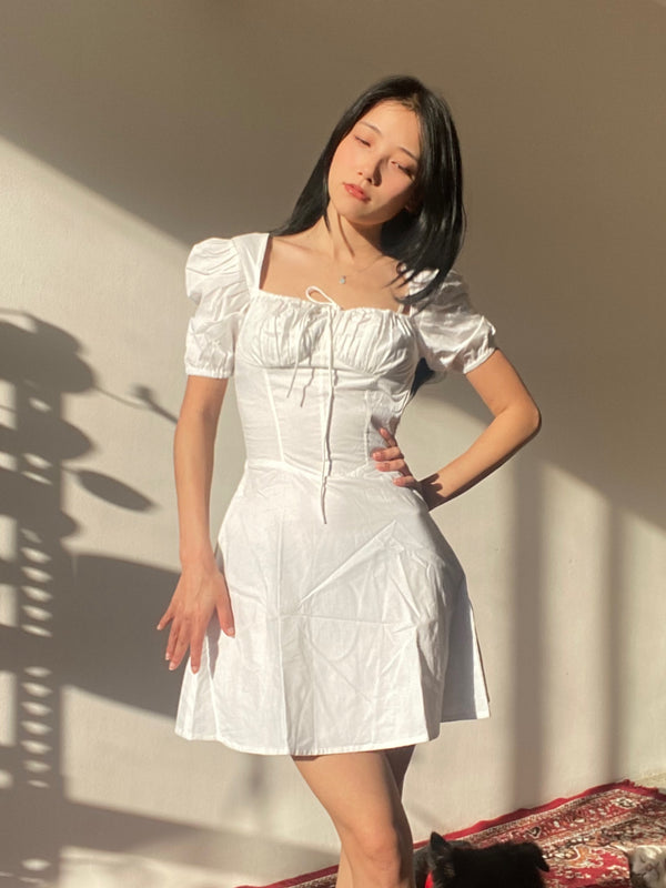 Dahlia White Corset Mini Dress