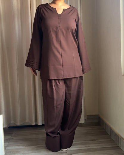 Coffee Brown Farshi Set