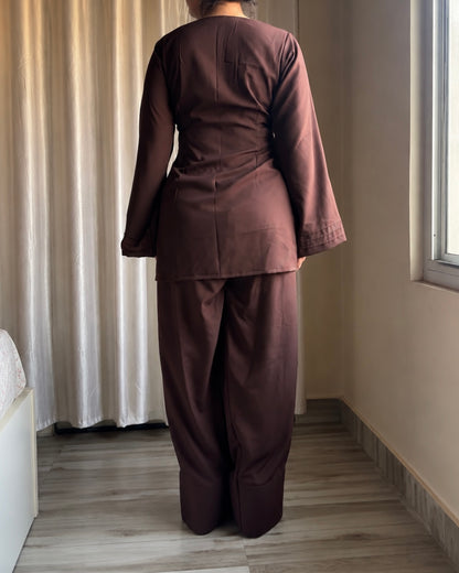 Coffee Brown Farshi Set