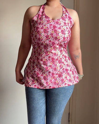 Siya Gulabi Noor Halter Kurti