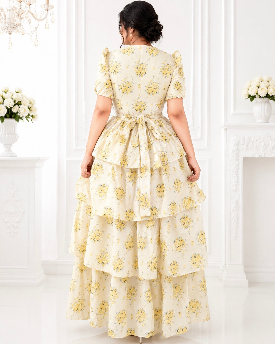 Lemon Blossom Tier Dress