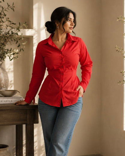 Red Fitted Shirt