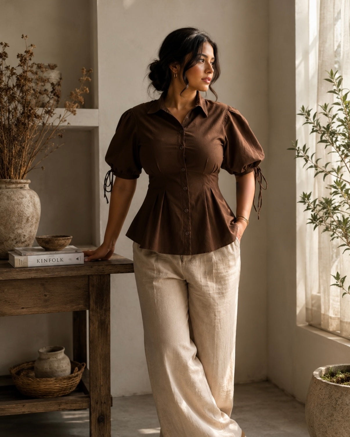 Brown Contour Shirt