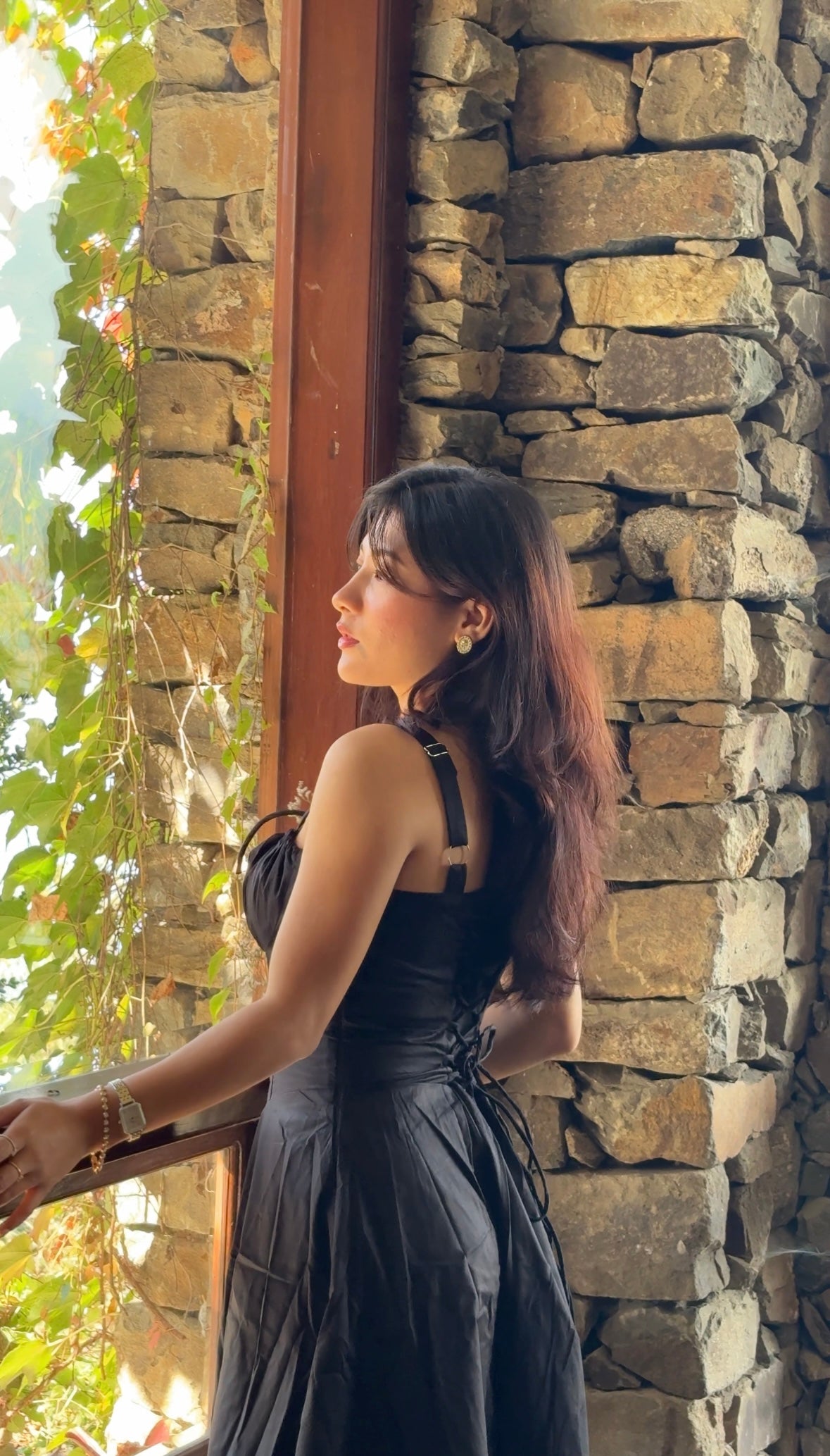 Sabrina Black Bustier Sundress