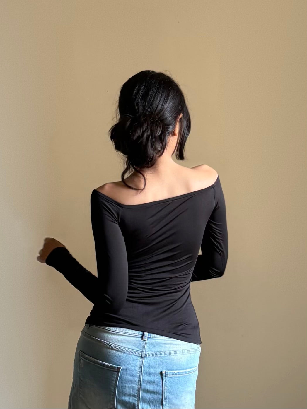 Solid Off-The-Shoulder Top