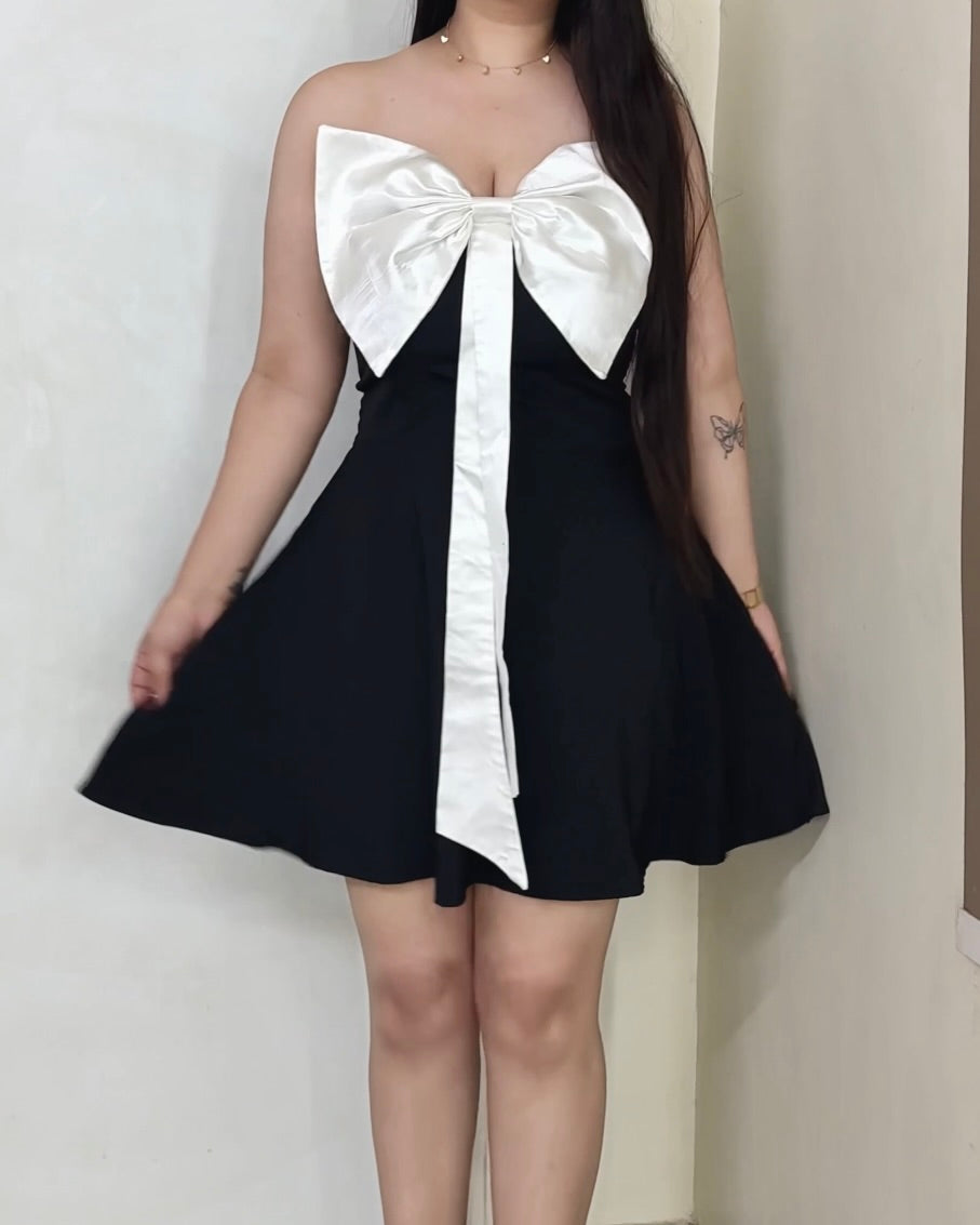 Nina Bow Mini Dress