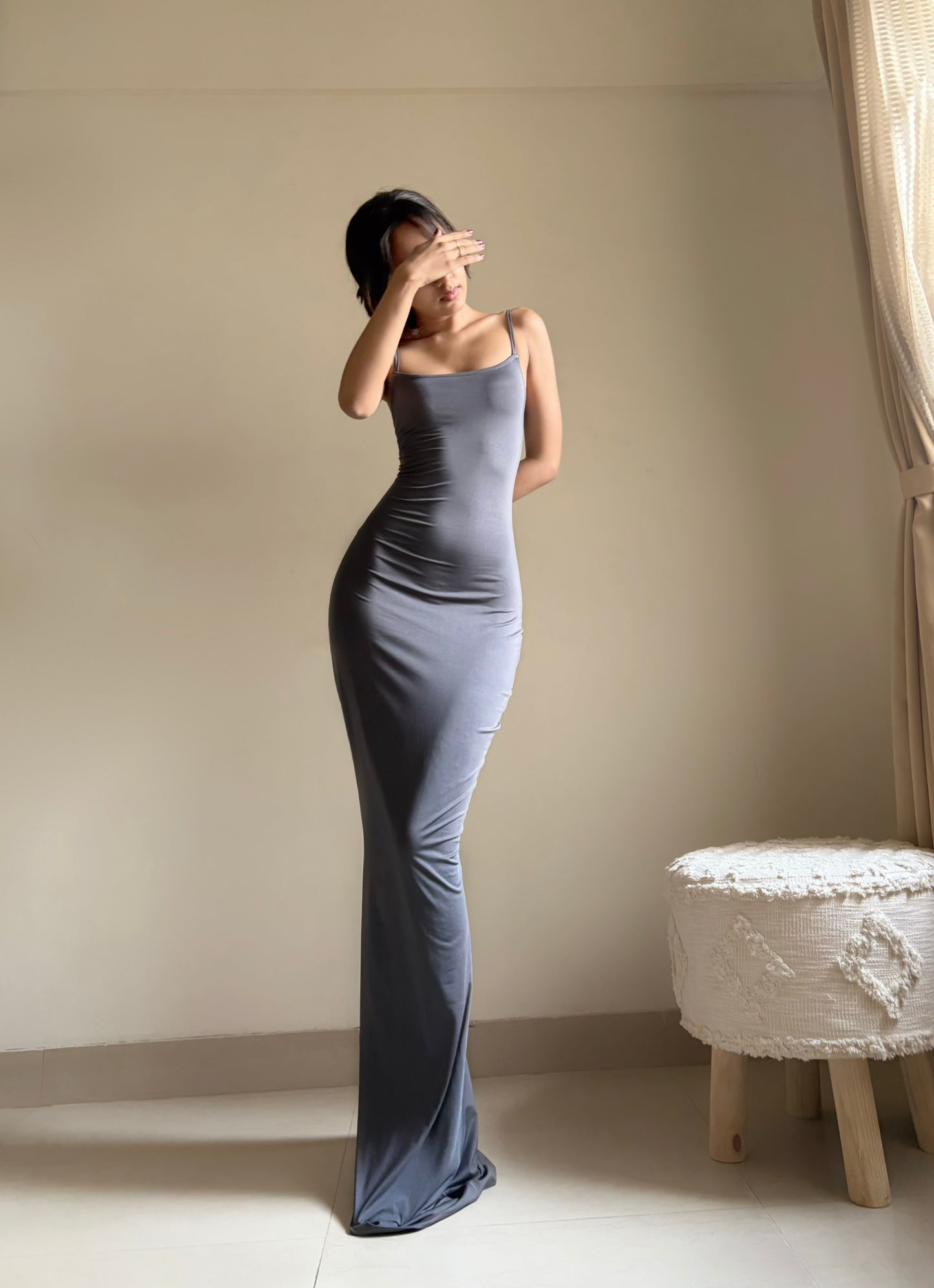 Kim Bodycon Dress in Grey