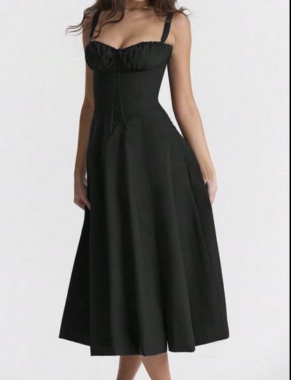 Sabrina Black Bustier Sundress