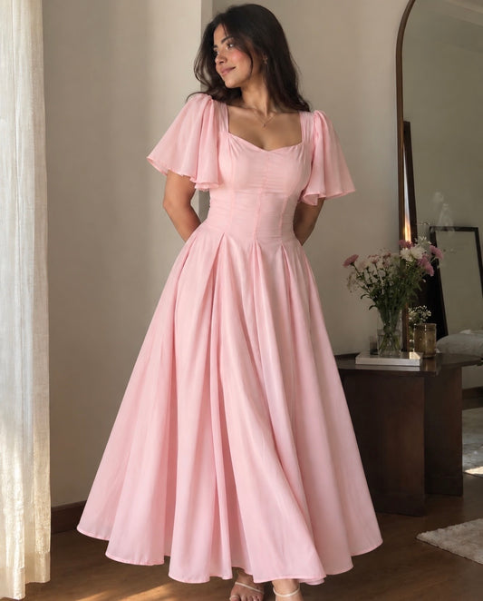Giorgina Baby Pink Maxi Dress