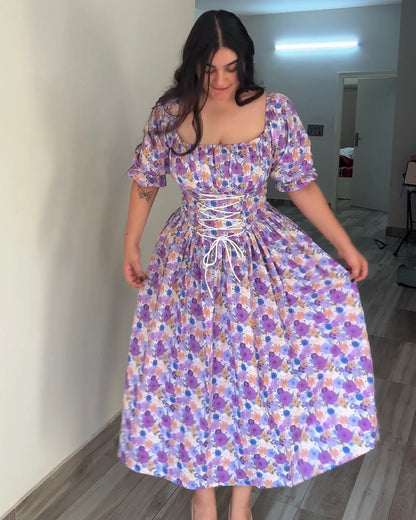 Meadow Muse Lavender Corset Dress