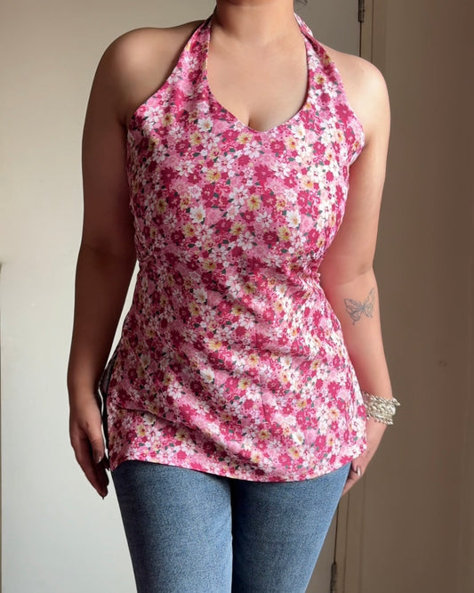 Siya Gulabi Noor Halter Kurti