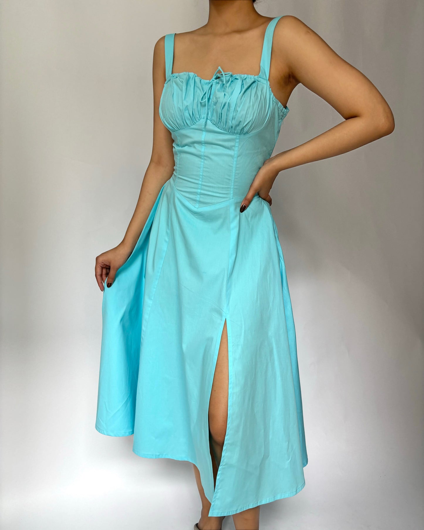 Sabrina Blue Bustier Sundress