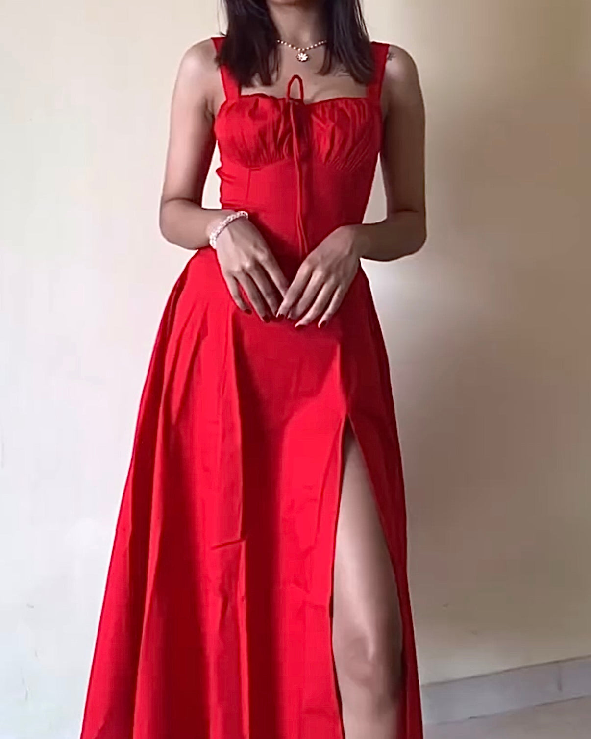 Sabrina Red Rose Bustier Sundress SELCOUTH Sabrina Red Rose Bustier Sundress SELCOUTH