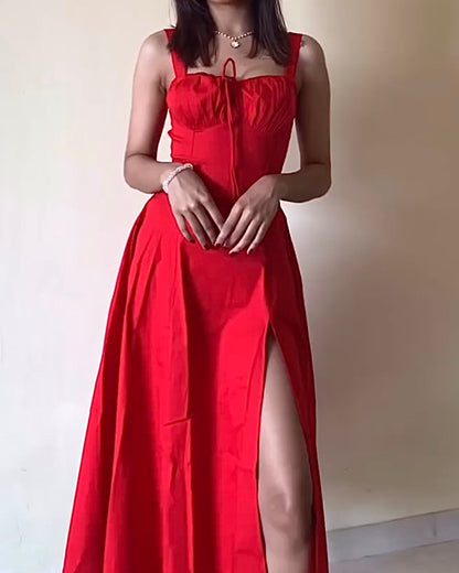 Sabrina Red Rose Bustier Sundress