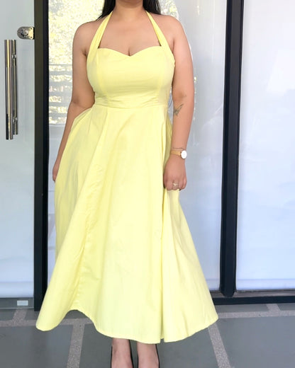 Golden Hour Halter Dress