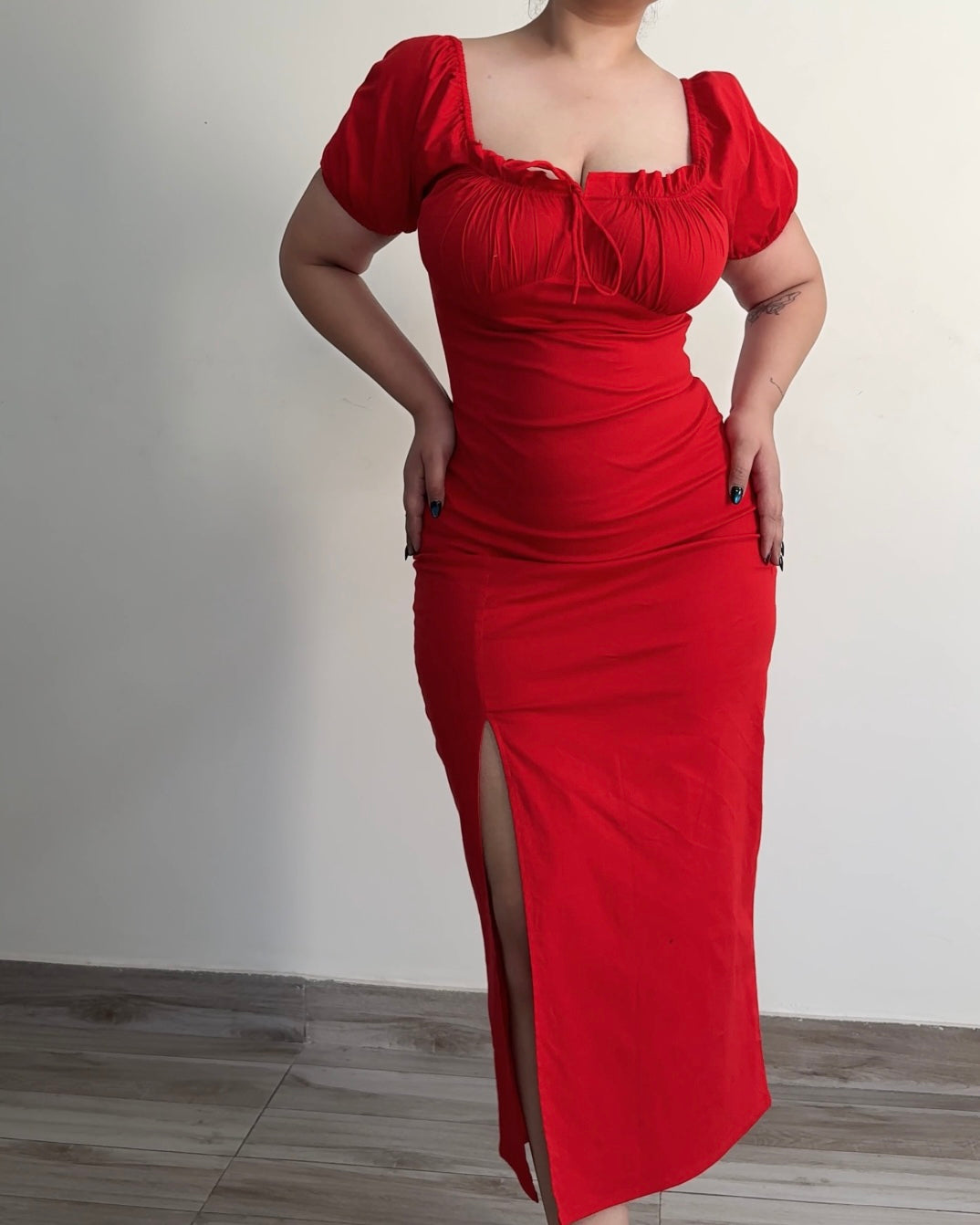 Samaria Red Rose Bustier Dress