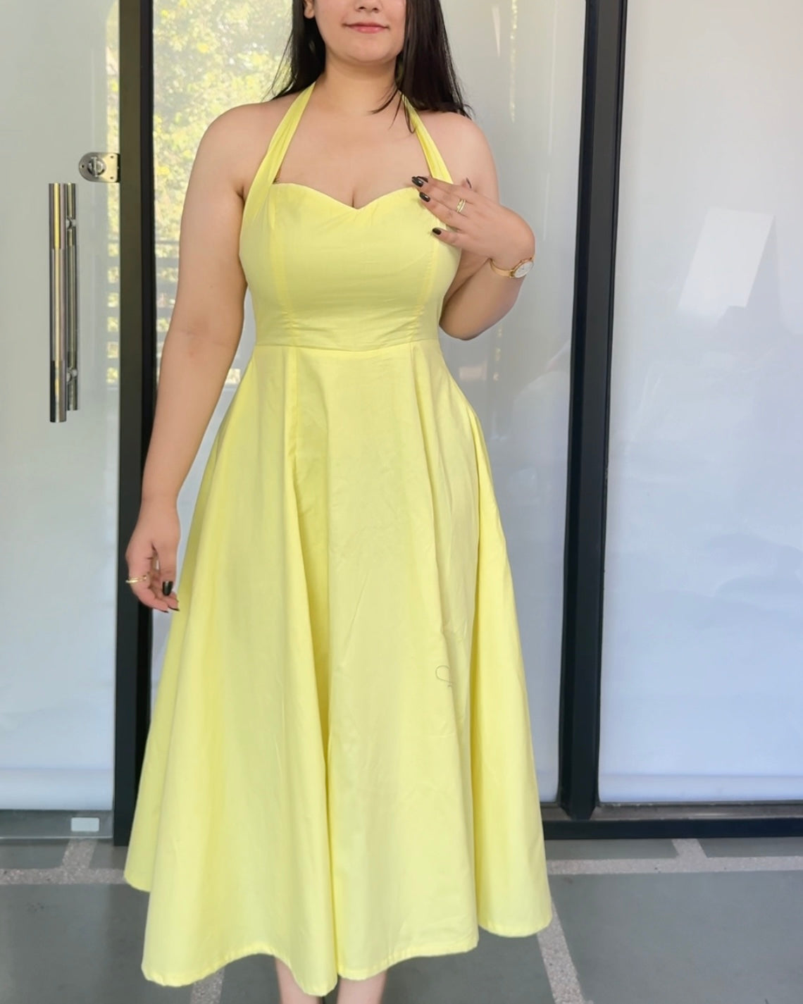 Golden Hour Halter Dress