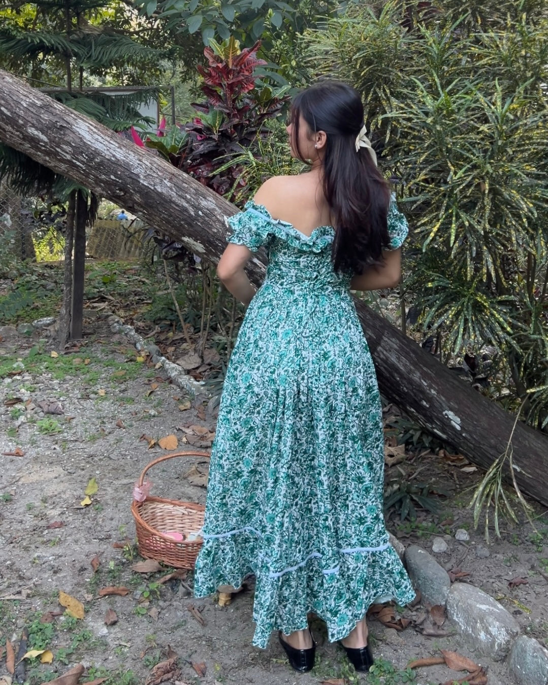 Belle Green Floral Print Sundress