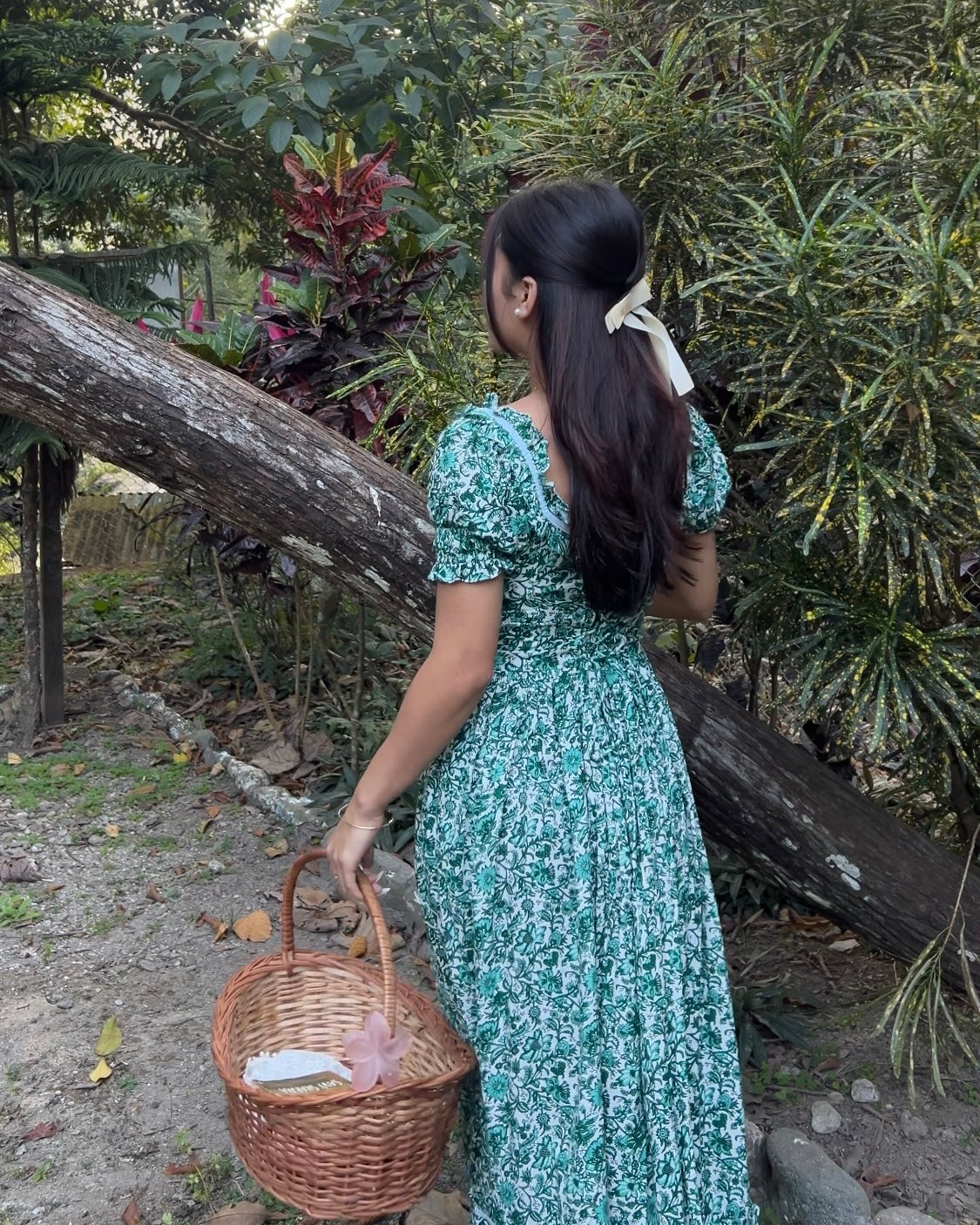 Belle Green Floral Print Sundress