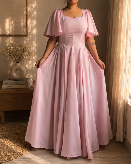 Giorgina Baby Pink Maxi Dress