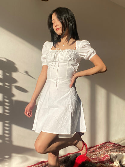 Dahlia White Corset Mini Dress