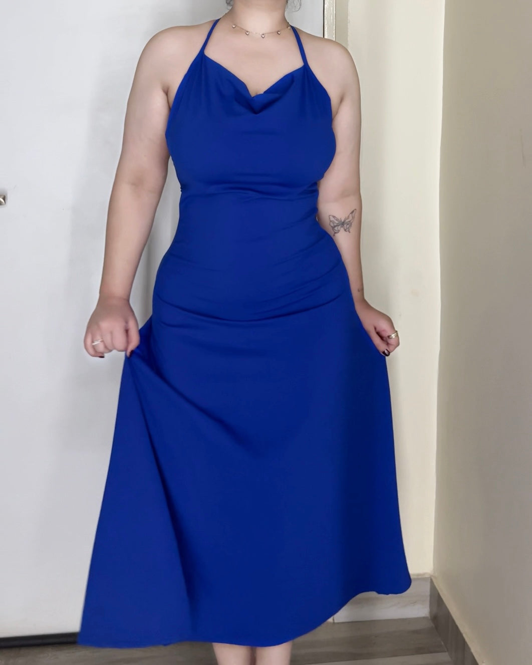 Blue Hour Backless Dress