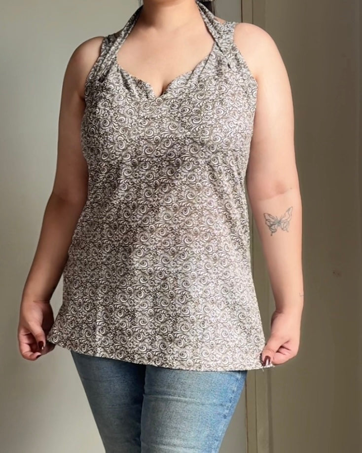 Aahana Halter Neck Corset Kurti