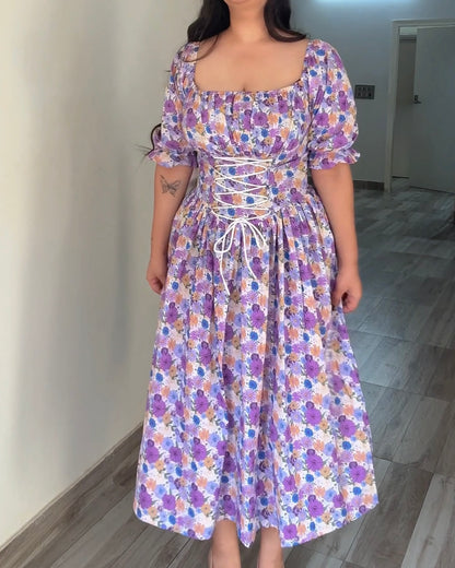 Meadow Muse Lavender Corset Dress