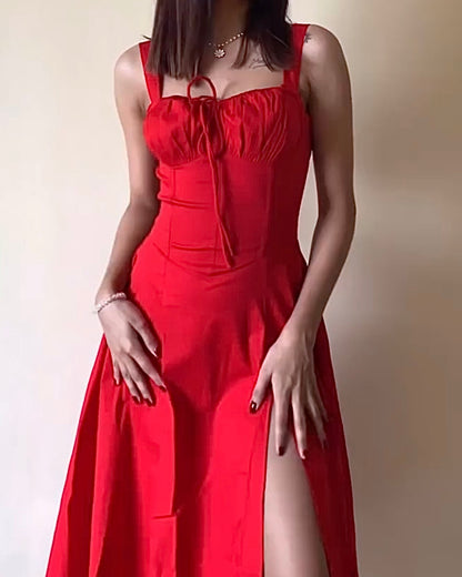 Sabrina Red Rose Bustier Sundress