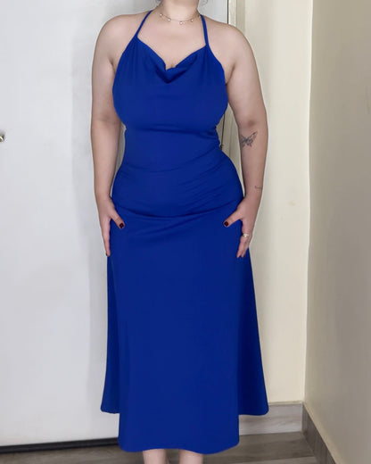 Blue Hour Backless Dress