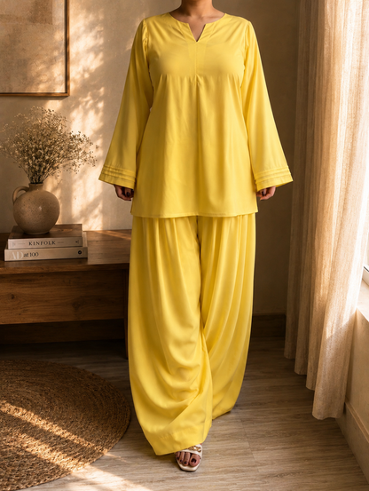 Yellow Farshi Set