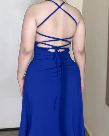 Blue Hour Backless Dress