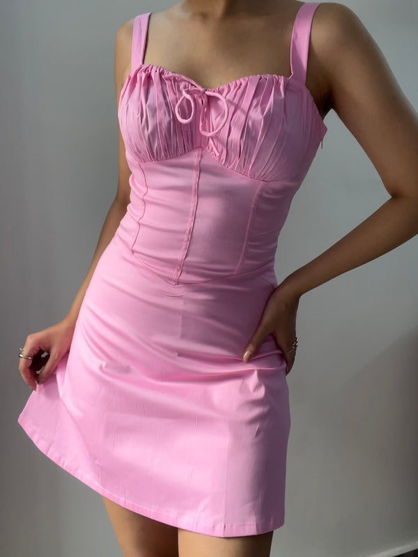 Matilda Baby Pink Corset Mini Dress