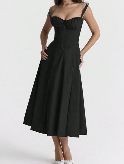 Sabrina Black Bustier Sundress
