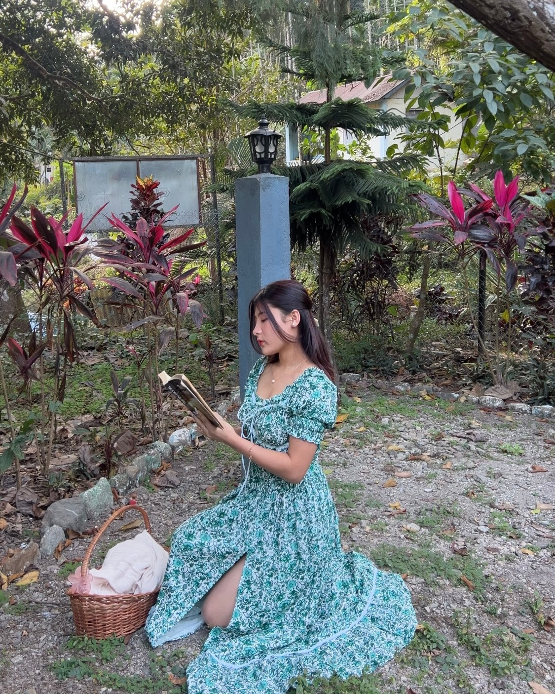 Belle Green Floral Print Sundress