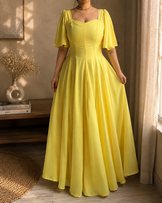 Giorgina Yellow Maxi Dress