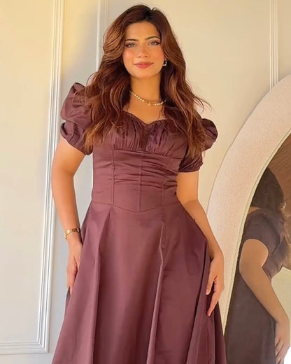Josefina Brown Bustier Sundress