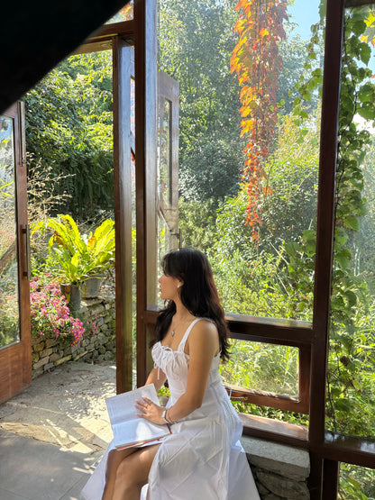 Sabrina White Bustier Sundress