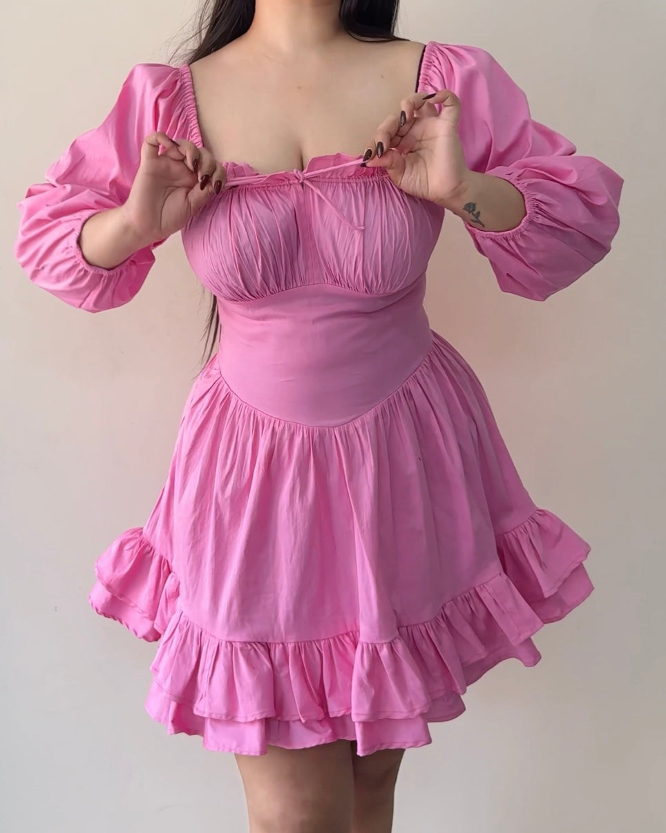 Alexendra Pink Mini Dress