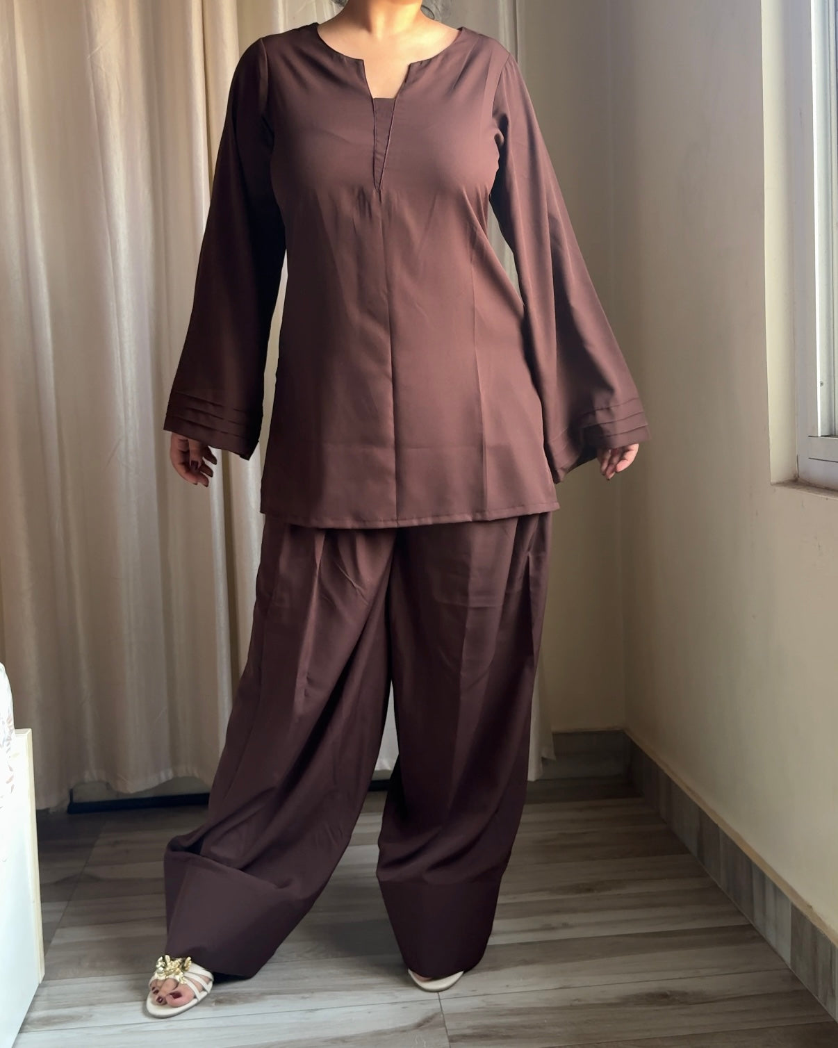 Coffee Brown Farshi Set