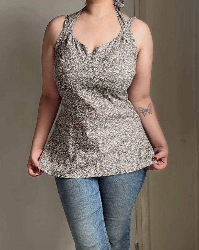 Aahana Halter Neck Corset Kurti