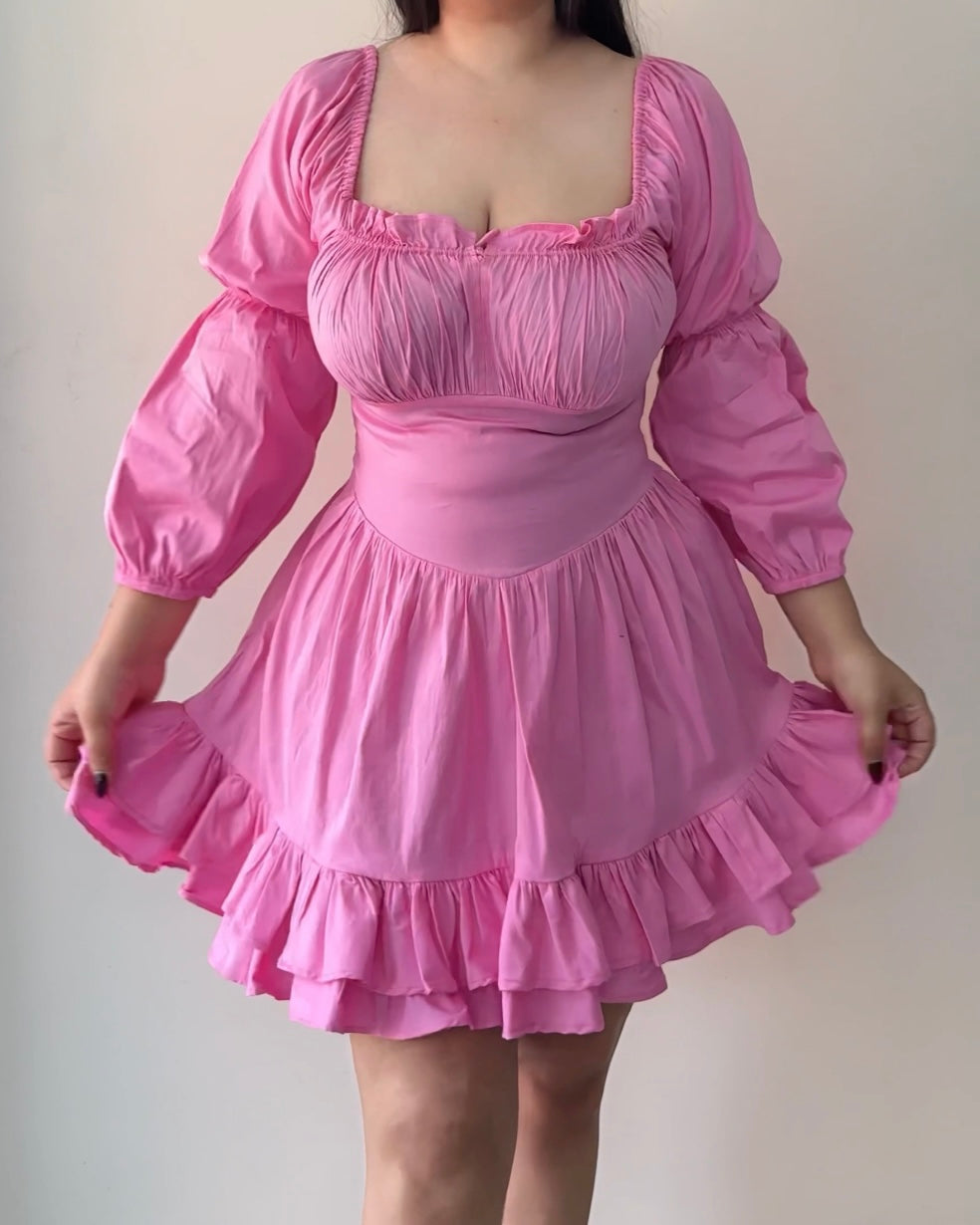 Alexendra Pink Mini Dress