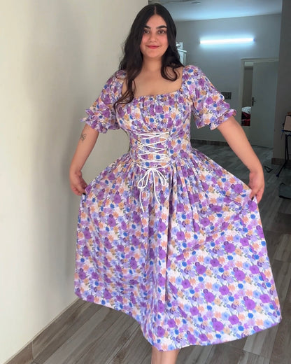 Meadow Muse Lavender Corset Dress