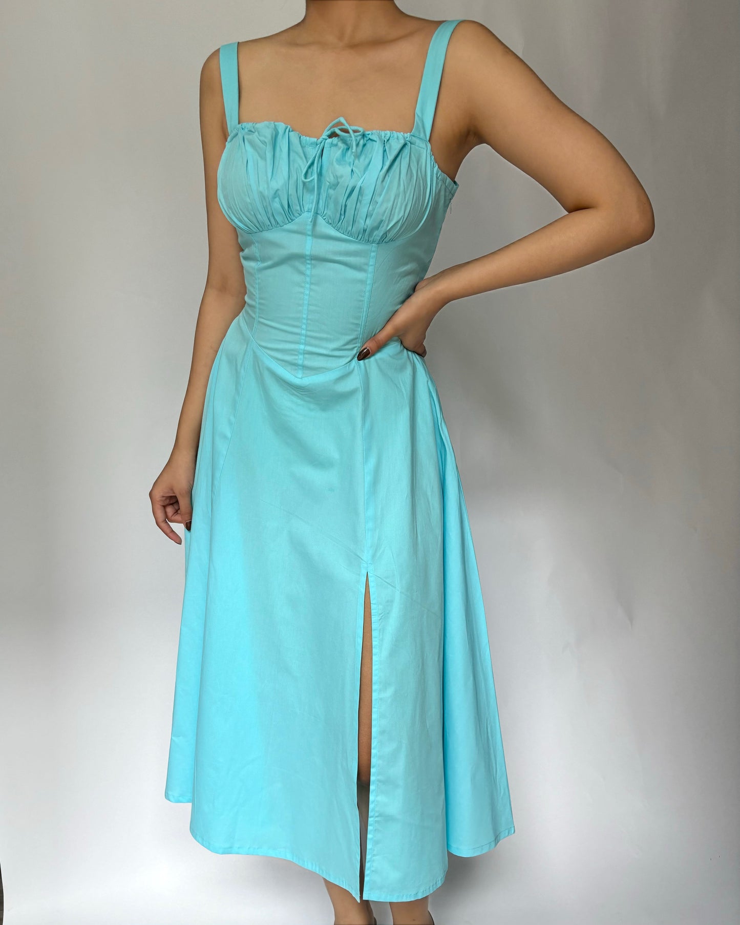 Sabrina Blue Bustier Sundress